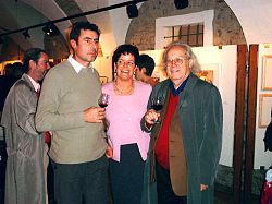 Robert Scherer (rechts) mit Edith Scherer und Ehemann